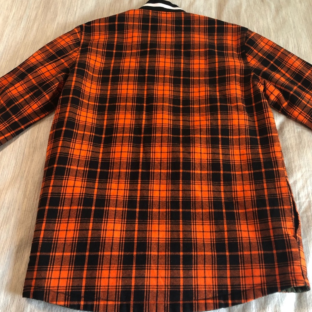 25 - CONVERSE Reversible Quilted Flannel Shirt Jacket Green Size S - Picture 8 of 8